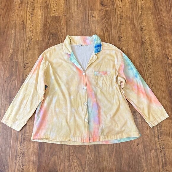 Rhode tie dye button front shirt M - Picture 1 of 8